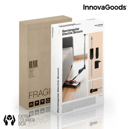 Прямоугольная Электрошвабра InnovaGoods 7,2 В 700 мA/ч Черно-Серая